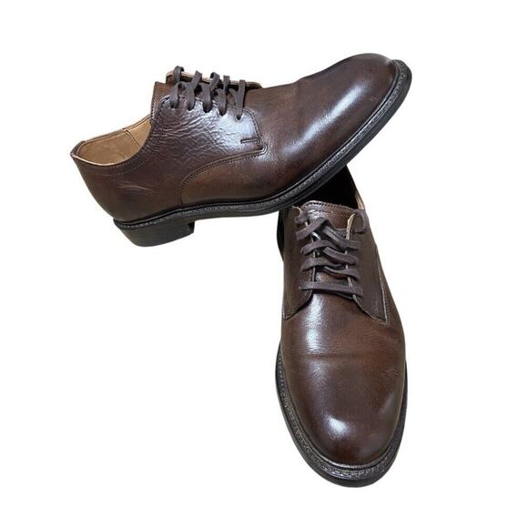 Allen Edmonds Trevor Plain-Toe Derby Dress Shoes USA Brown Size 10.5 D Men $425